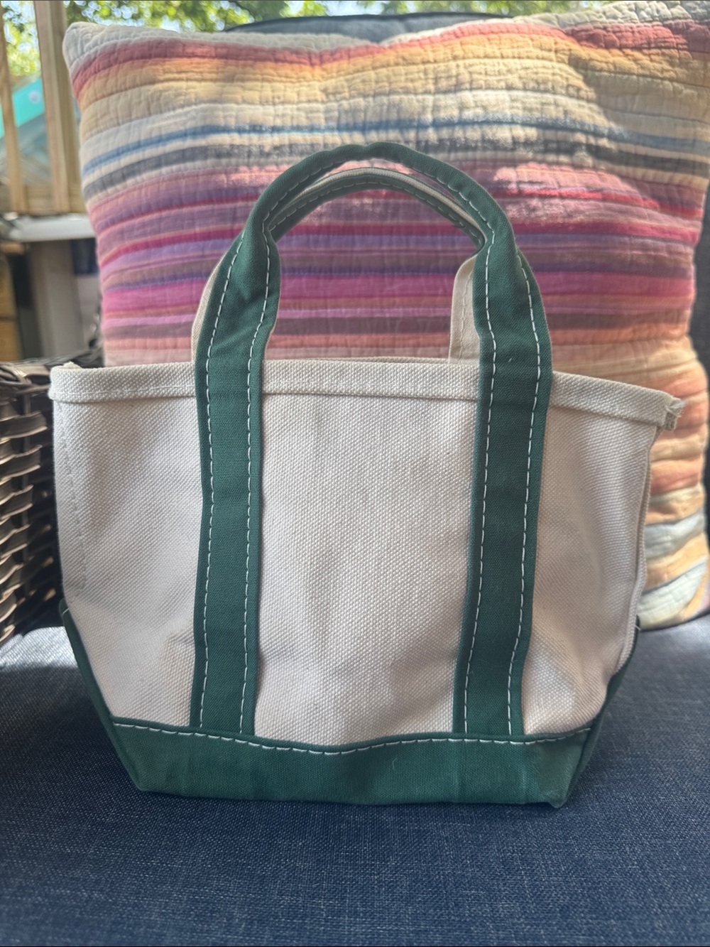 L.L. Bean Vtg Christmas Tree Mini Tote - Picture 3 of 6